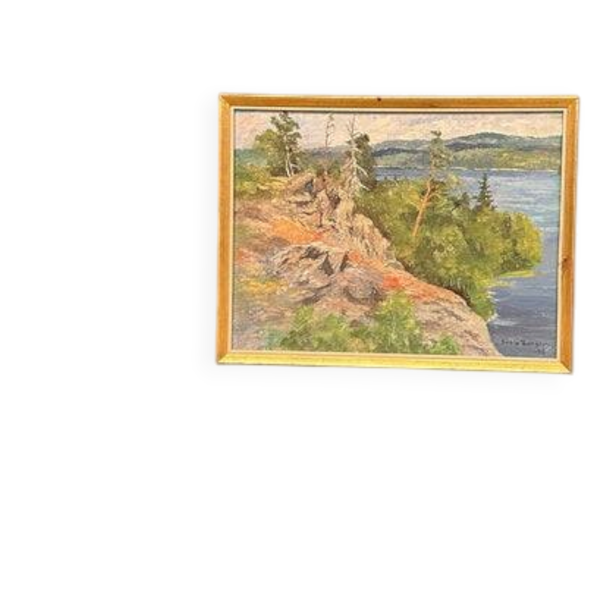 Original Swedish Oil on Canvas – “Landscape” by Sonia Yander –  Dated 1983