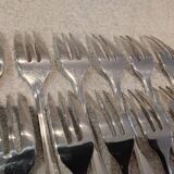 12 silver-plated cake forks by Christofle America