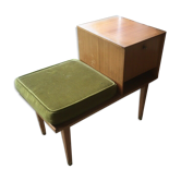 Mid century telephone seat in teak