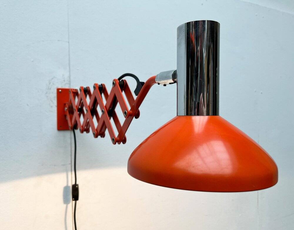 Mid-Century German Space Scissor Wall Lamp by Hustadt Leuchten, 1960s, set of 2