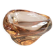 Vintage amber tinted glass ashtray