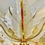 Palm model glass chandelier, Italy 1980 Venini