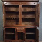 Important buffet deux corps époque Louis XV en chêne massif