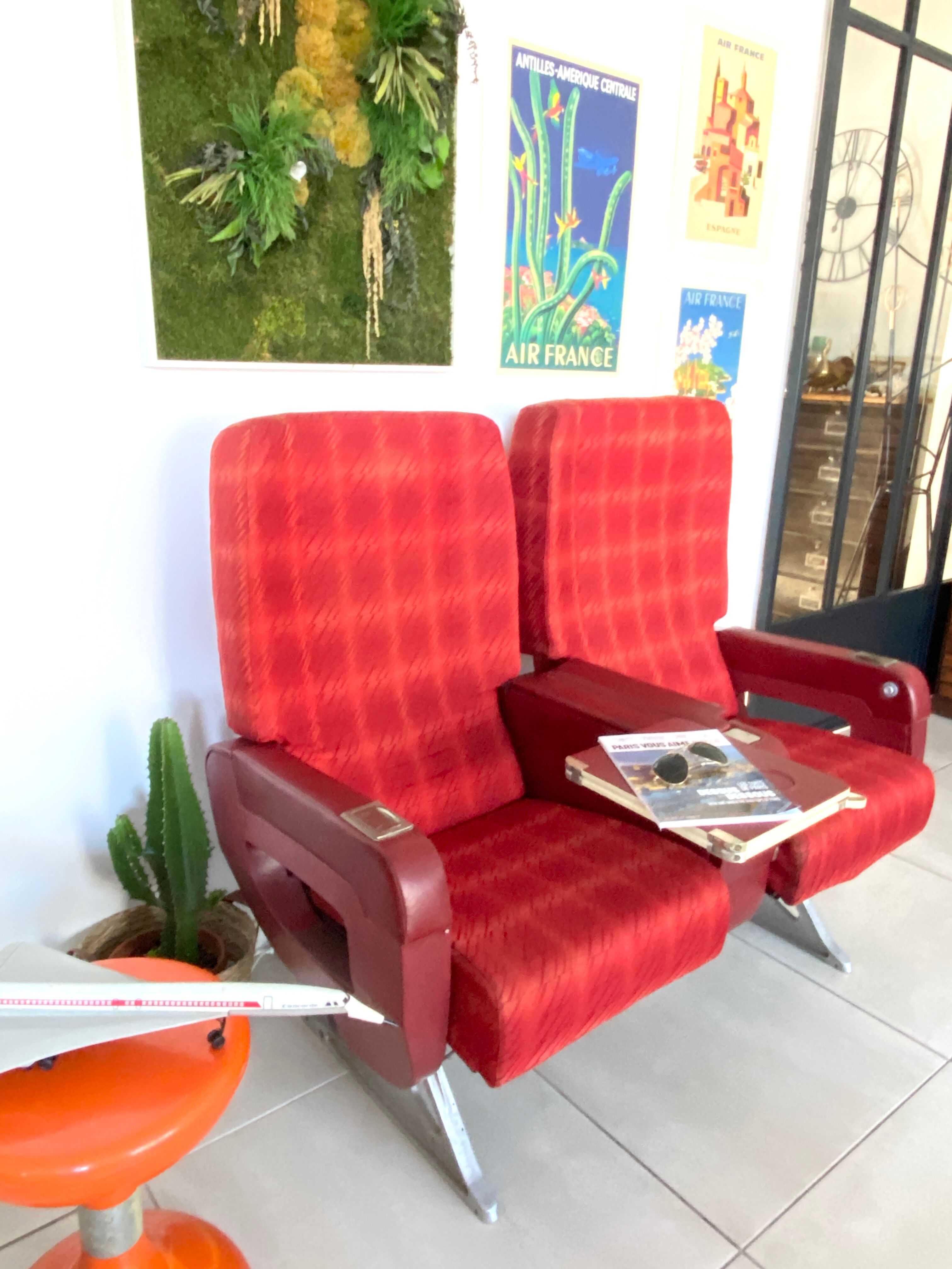 Vintage Air France aircraft chairs