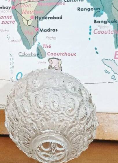 Vintage Molded Glass Globe