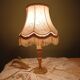 Vintage brass granny lamp | Ecru silk pagoda shade, 1950s/60s