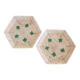 Duo raffia baskets