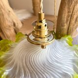 Vintage lampshade in green lace glass, customizable