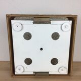 Scandinavian square wall lamp perspex and teak, ceiling lamp