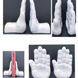 Pair of 80s design ceramic hand bookends