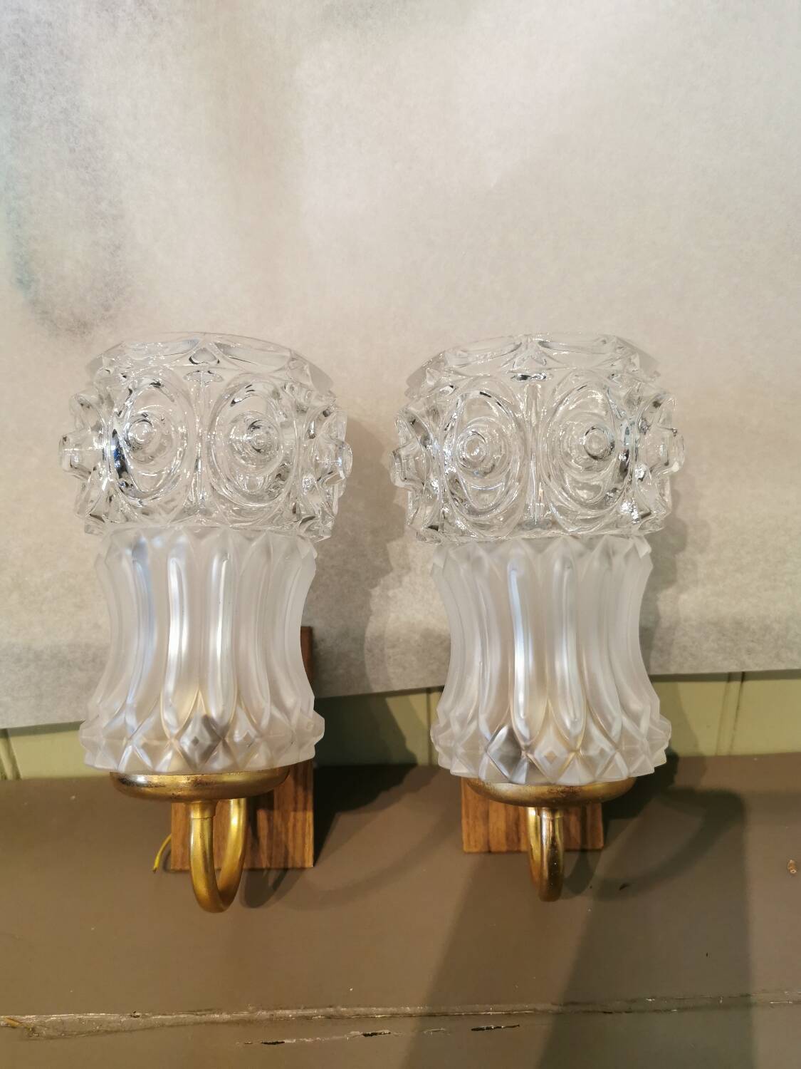 Pair of vintage 60s wall lights