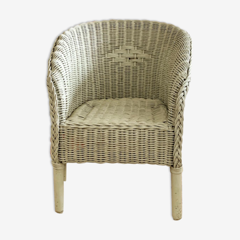 Fauteuil rotin vintage modèle enfant