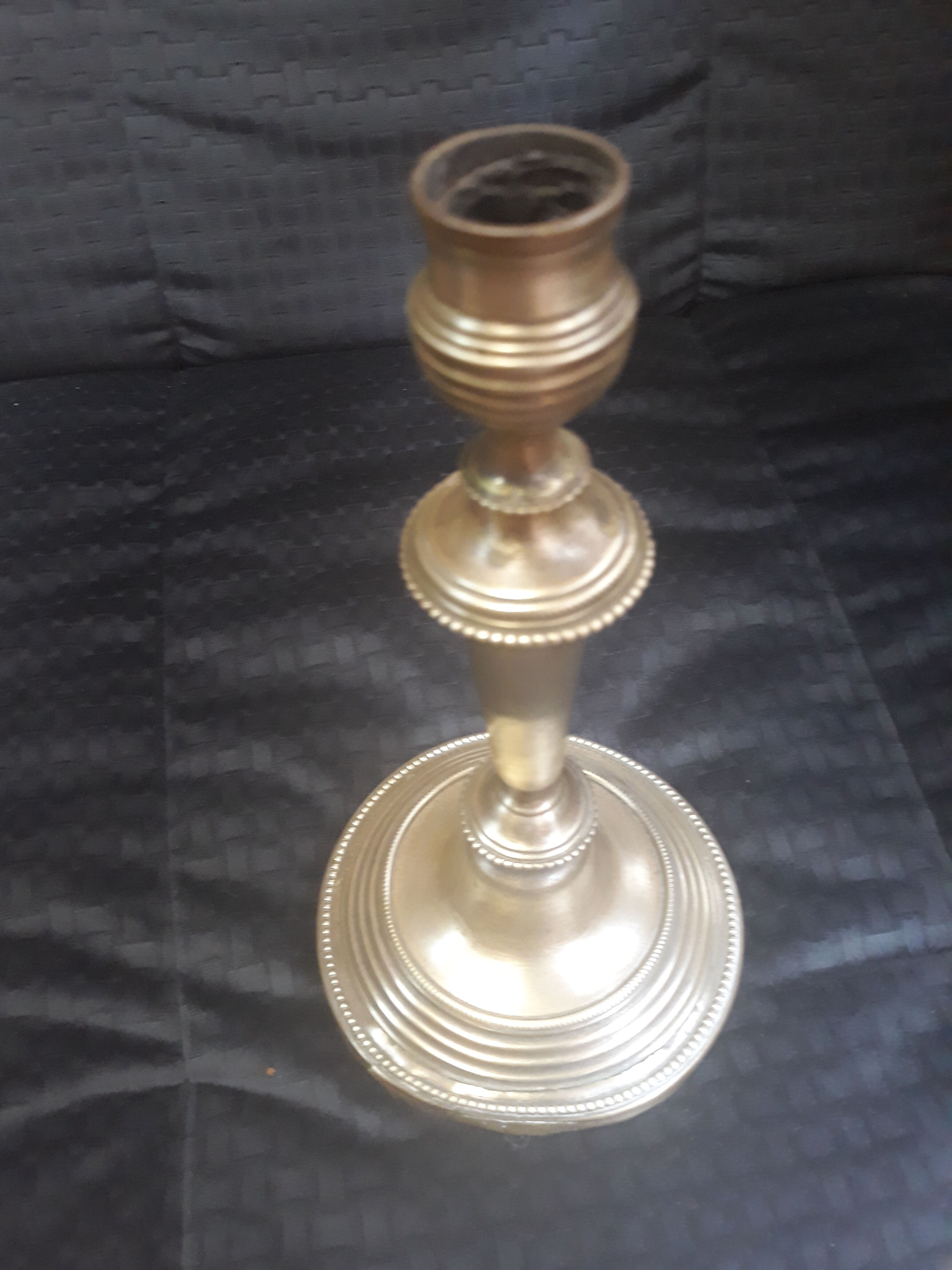 Neoclassical brass candlestick