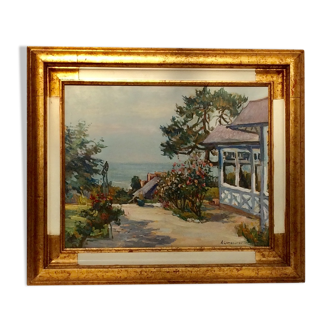 Painting oil on canvas signed "Normandy"