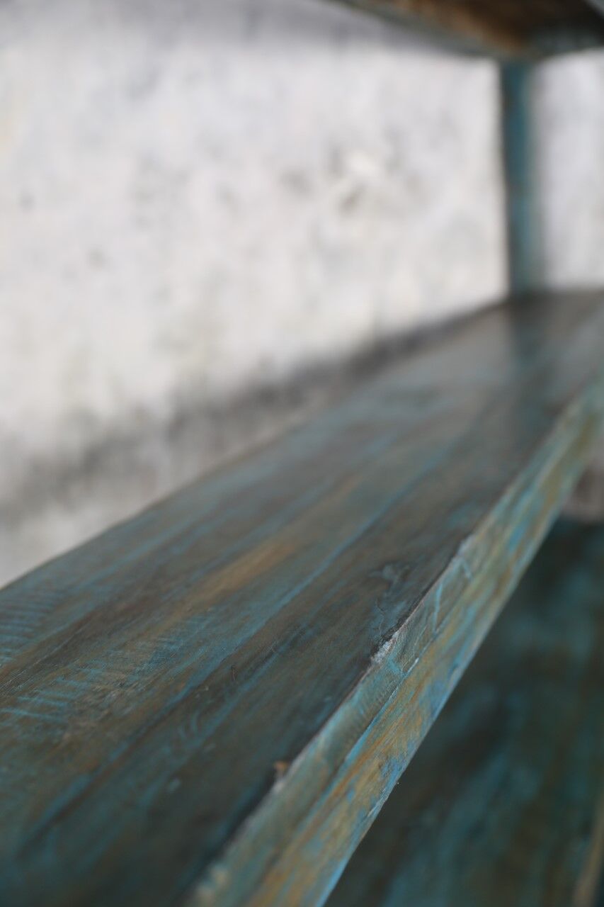 Shelf 4 shelves blue patina