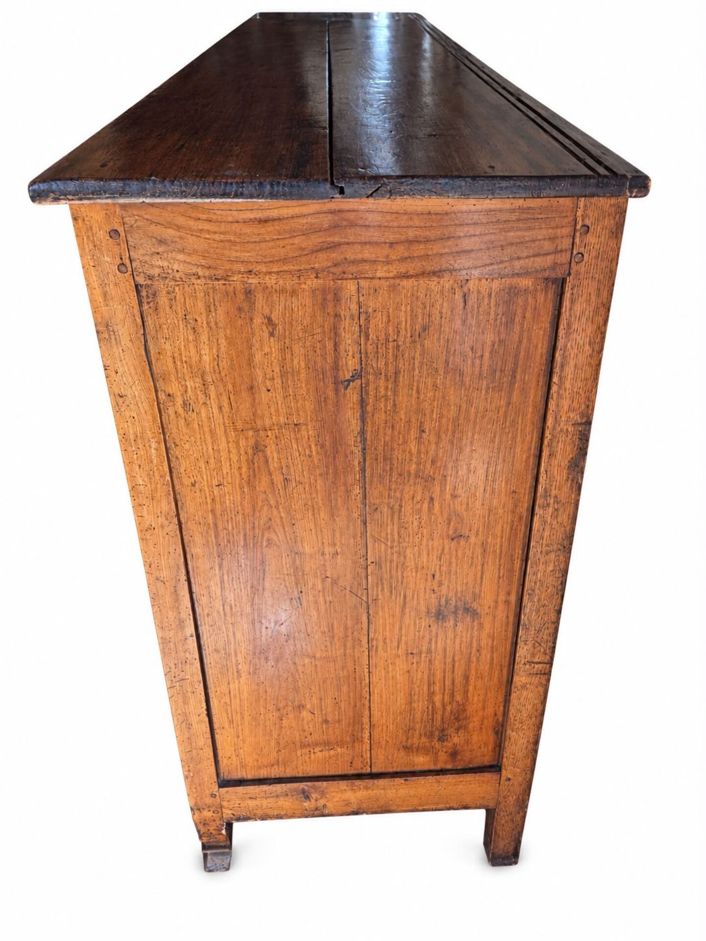 Enfilade of three Louis XV style doors in cherry wood from the 19th century.