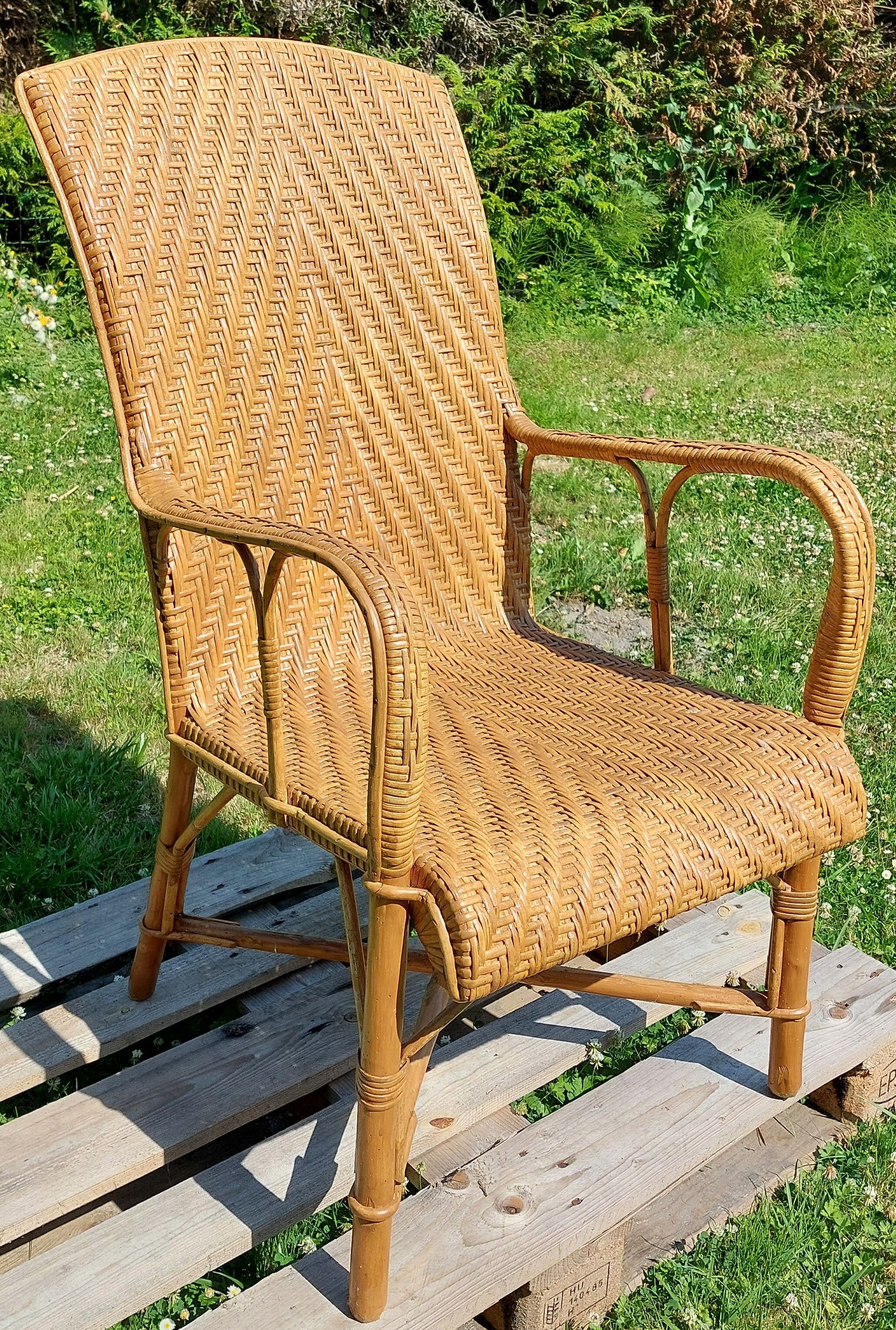 Rattan armchair