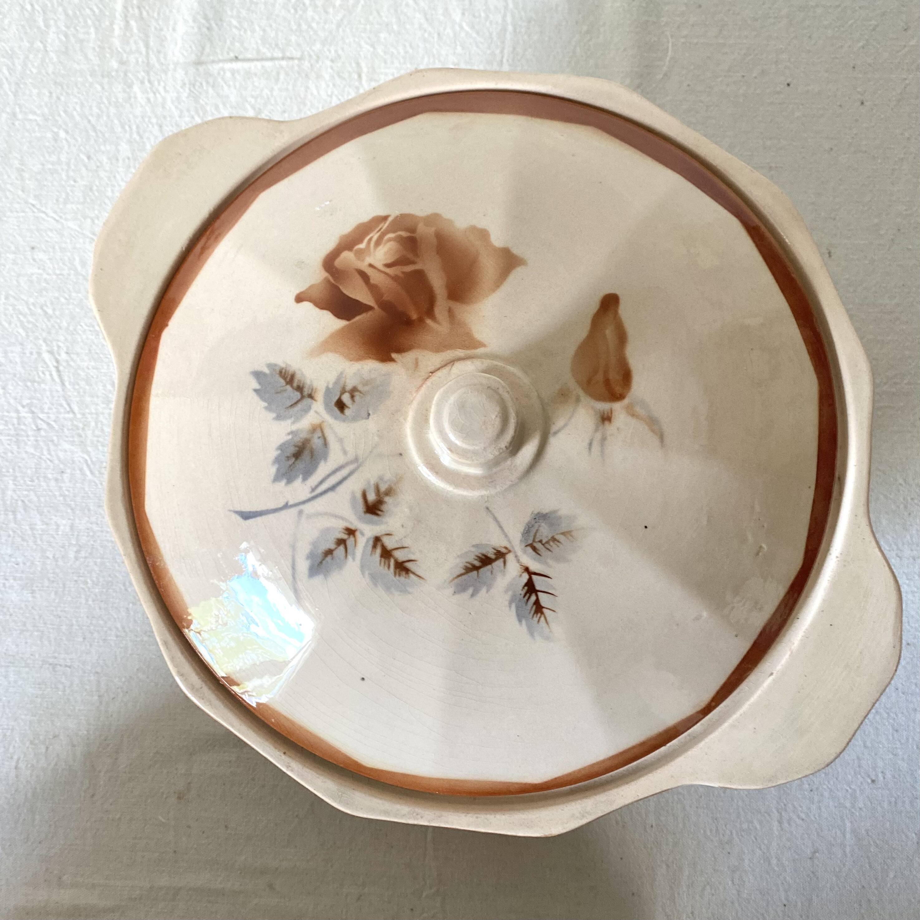 Pink Digoin soup tureens