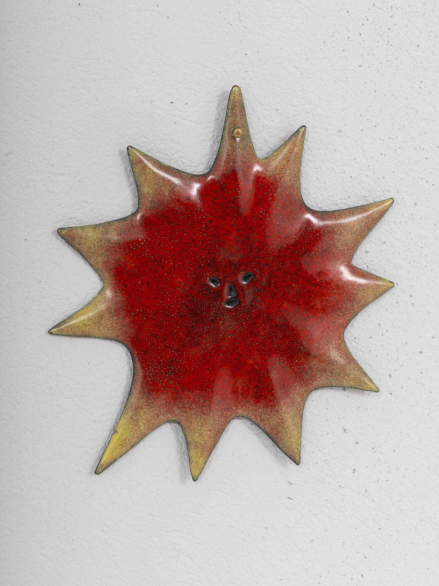 Gio Ponti "Il Sole" enamel on copper, Paolo De Poli, 1956