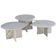 Set of 3 marble teardrop-shaped side tables coffee table vintage