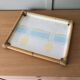 Vintage rattan and resin tray