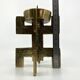Brutalist candlestick • Austria • Brass • 1970