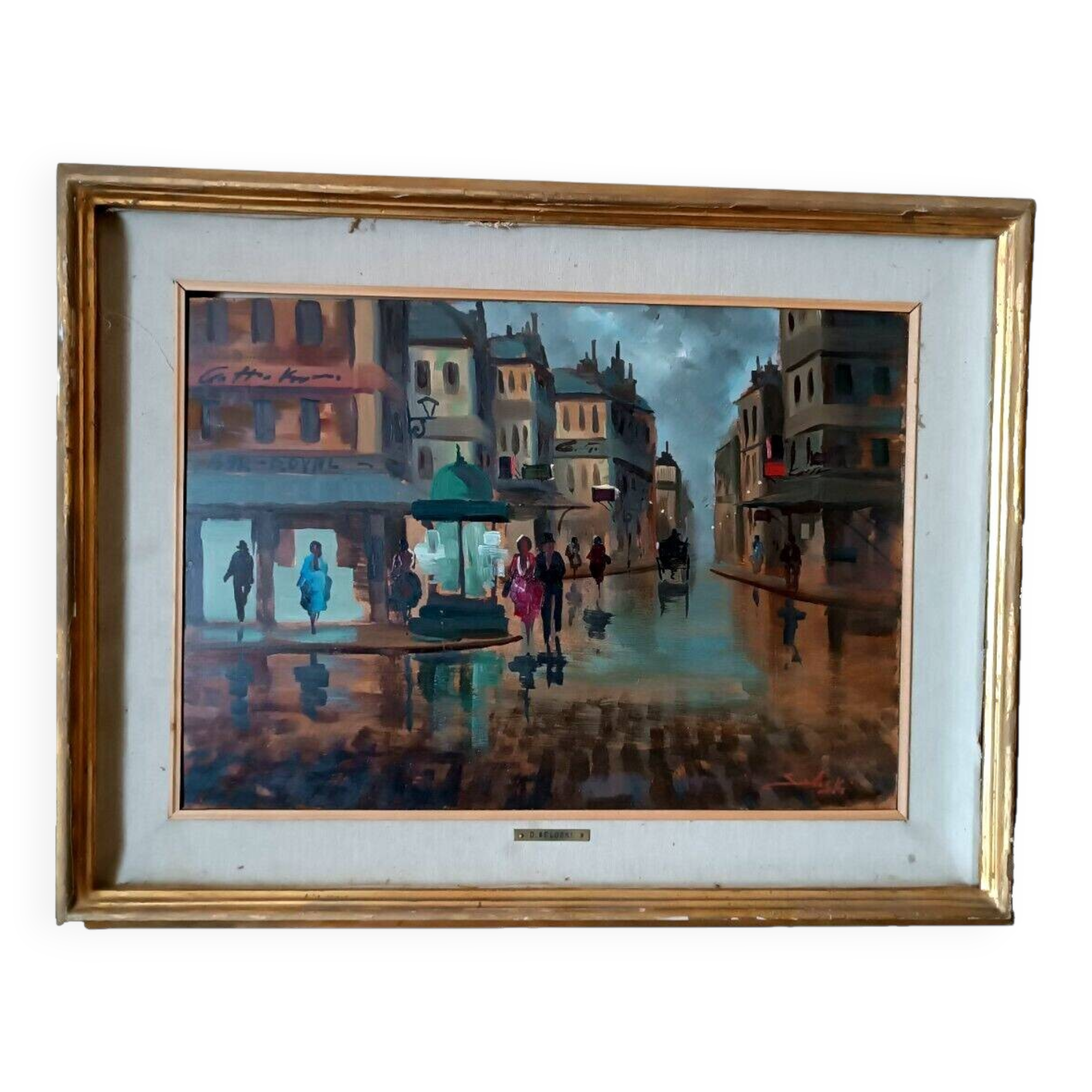 Figure painting domenico seloski (1924-1981) post-macchiaiolo