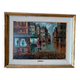 Figure painting domenico seloski (1924-1981) post-macchiaiolo