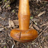 Rustic wooden coat rack turned in imitation of bamboo 1900 4 hooks