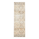Tapis de course turc beige et marron 3x10, 84x263Cm