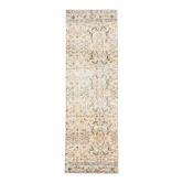 Tapis de course turc beige et marron 3x10, 84x263Cm