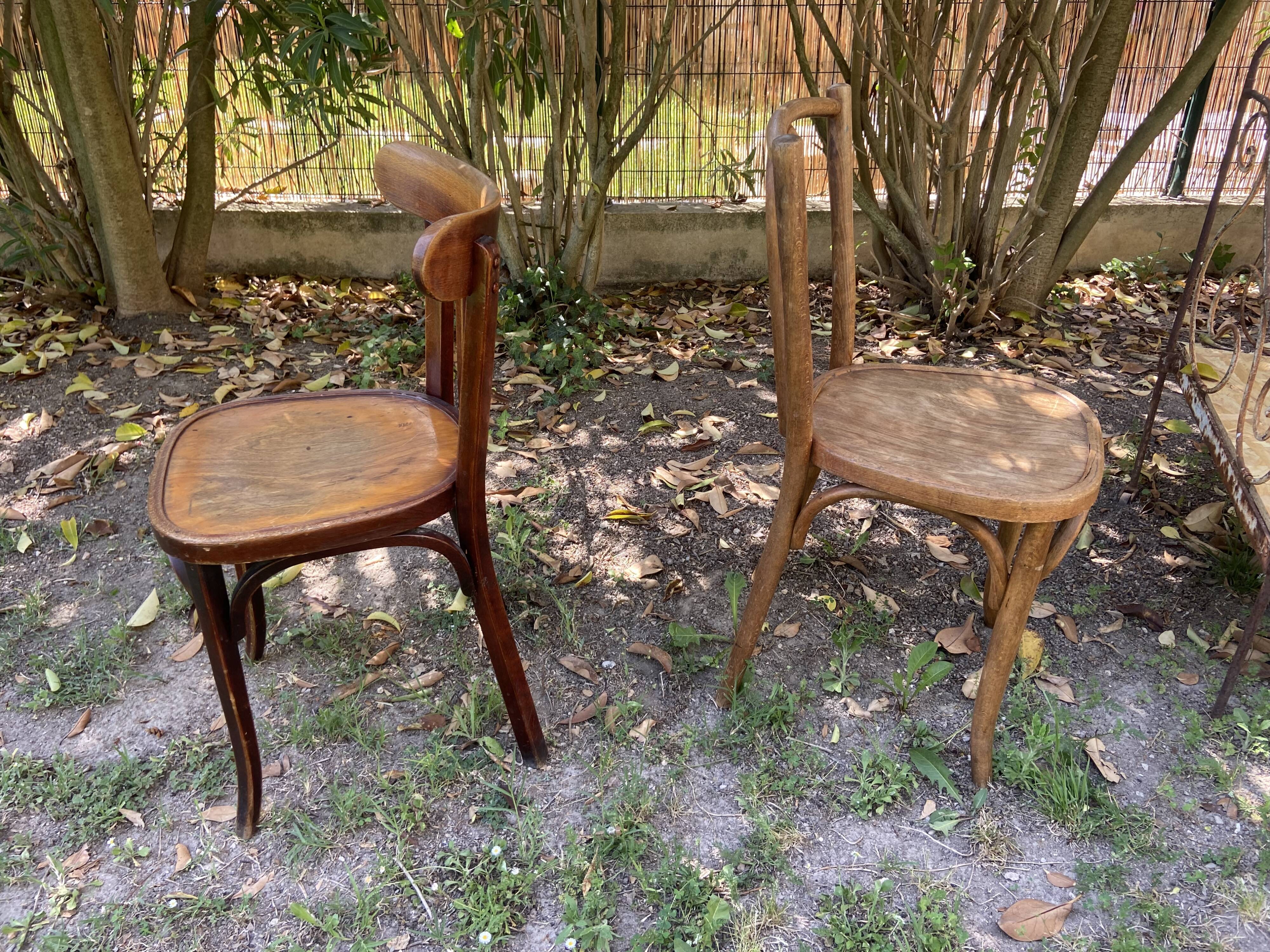 Duo de chaises bistrot vintage