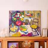 Still life, oil on canvas signed Obodjan