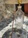 Table lamp - glass foot and hook lampshade 70s