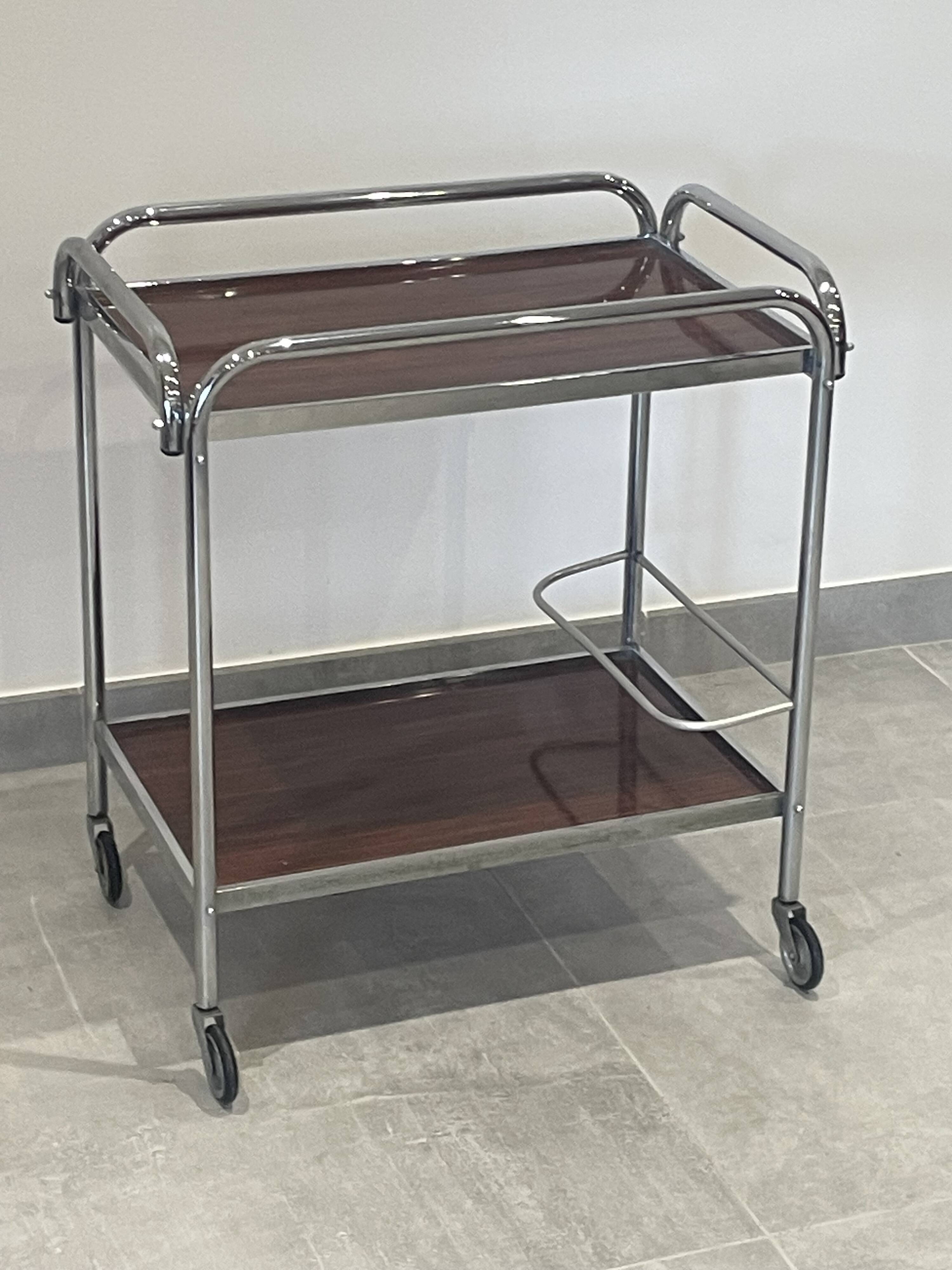 Rare 1970s design side table, removable tray.