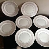 Series of 7 vintage dessert plates