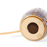 Scandinavian Modern Blue Glazed Stoneware Table Lamp, Søholm Stentøj, 1960s