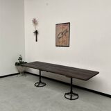 Grande table en bois ancienne esprit industriel