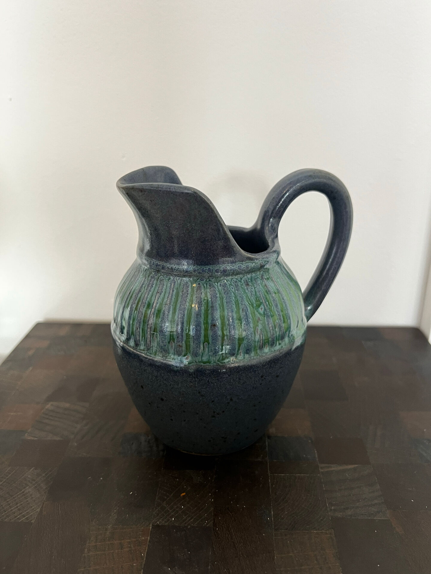 Stoneware jug with glaze