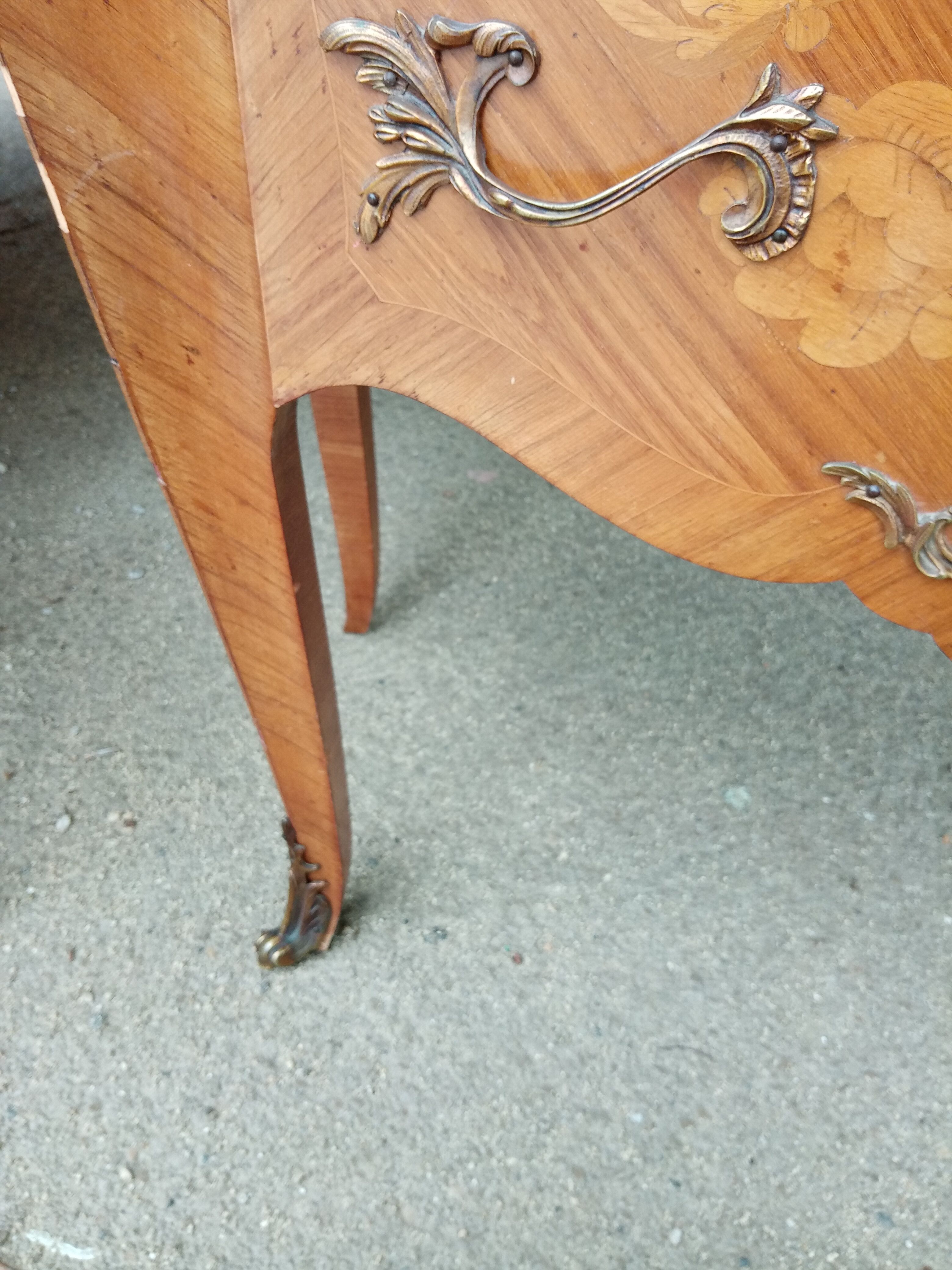 Louis XV chest of drawers 2 drawers and marble