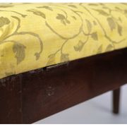 Piano bench / stool in mahogany with light floral fabric from around 1910