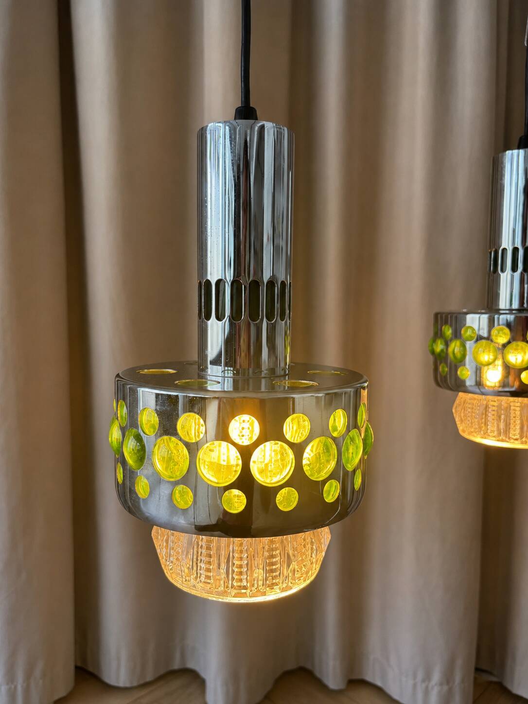 Massive Space Age Chrome Chandelier – 1970s