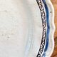 Old semi-hollow round dish XVIII Forges les eaux Rouen cul noir