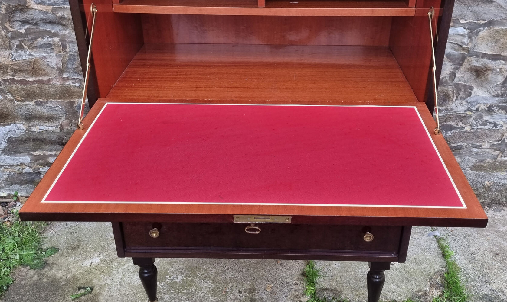 Desk, chest of drawers, shelves, library, vintage, 50s - 60s