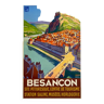 Original PLM Besançon Railway poster by Roger Broders in 1930 - On linen