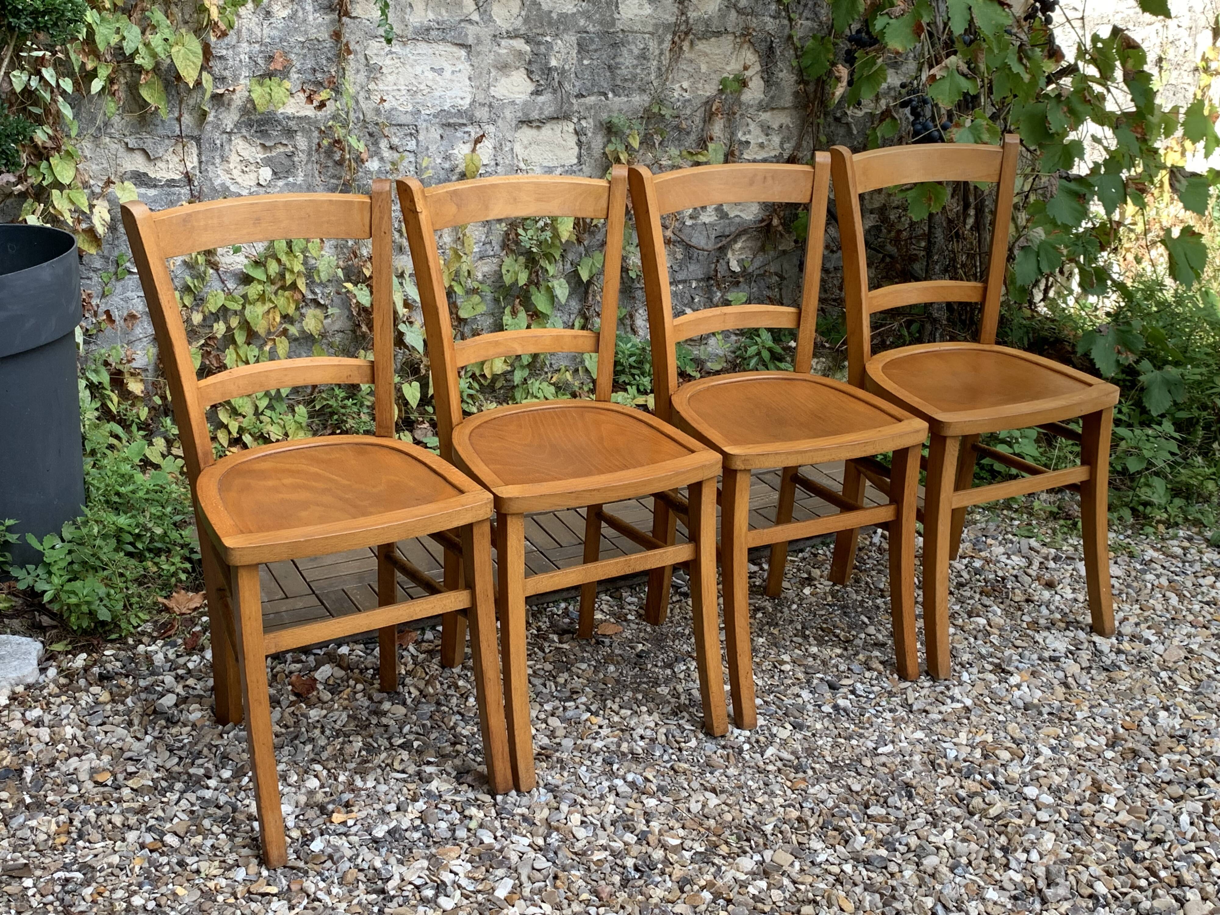 4 vintage Luterma bistro chairs 1940