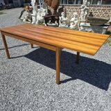 Vintage rectangular extendable teak table from the 60s