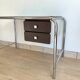 Modernist office 1970 chrome metal and skai