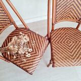 Rattan bistro chairs