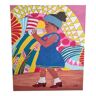 Canvas “Paseo Cubano Little girl with polka dot heels”